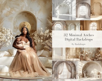 Minimal Arch Digital Backdrop: Maternity & Wedding Photography (Digital Download)