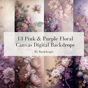 Tone of Pink Floral Fine Art Floral Digital Backdrops Maternity Backdrop Overlays Photography Digital Background Overlays Photoshop Textures
