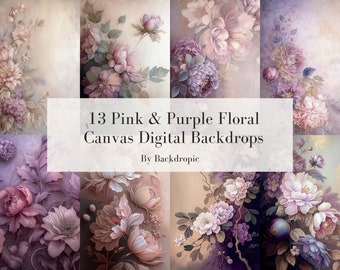 Tone of Pink Floral Fine Art Floral Digital Backdrops Maternity Backdrop Overlays Photography Digital Background Overlays Photoshop Textures