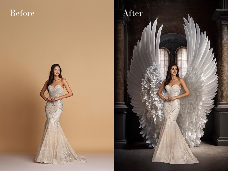 Digital Backdrops Angel Wings Digital Overlays Maternity Digital ...