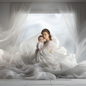 White Fabric Backdrop Digital Backdrop Overlays Maternity Digital Overlay Maternity Digital Background Fine Art Textures Photoshop Overlays bild 4