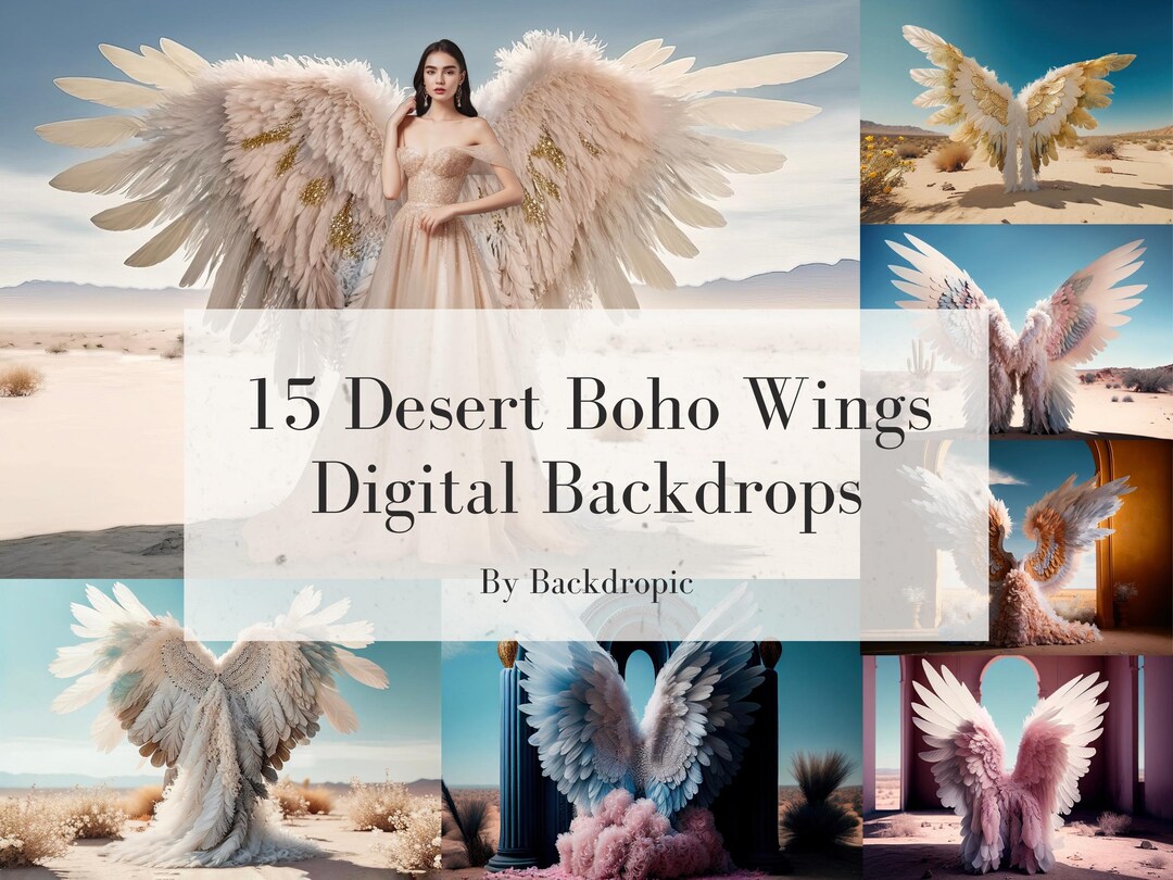 15 Digital Backdrops Angel Wings Digital Overlays Maternity Digital ...