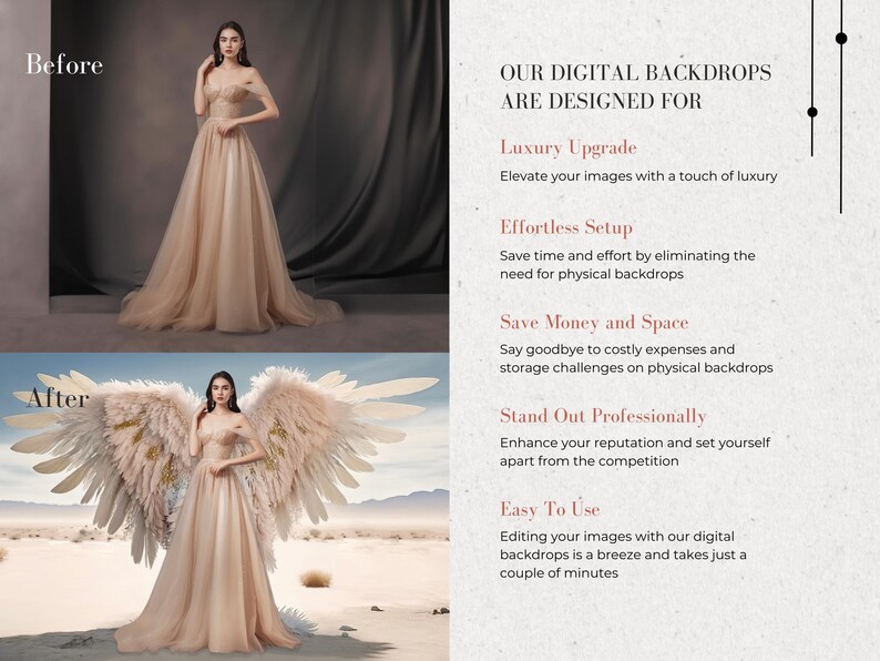 Digital Backdrops Angel Wings Digital Overlays Maternity - Etsy
