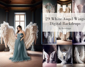 Fondos digitales Angel Wings Digital Overlays Maternidad Digital Telón de fondo Superposiciones Angel Wings Fondo Bellas Artes Texturas Imagen Telón de fondo