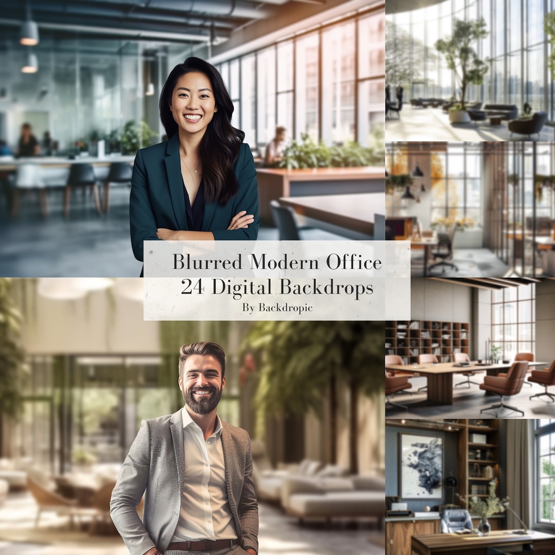 Blurred Business Background - Soft Focus Modern Office Digital Backdrop ...