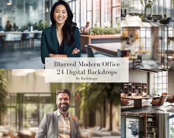 Arrière-plan flou d'affaires - Toile de fond numérique de bureau moderne floue - Arrière-plan de bureau idéal pour une image de marque personnelle LinkedIn et CV