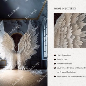 Digital Backdrops Angel Wings Digital Overlays Maternity Digital ...