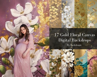 17 Floral Texture Backdrop Overlays Digital Floral Overlays Maternity Backdrop Overlays Studio Backdrop Photoshop Overlays Fine Art Textures