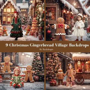 9 Gingerbread Background Christmas Backdrop Photoshop Overlays Christmas Digital Background Christmas Digital Backdrop Composite for kids