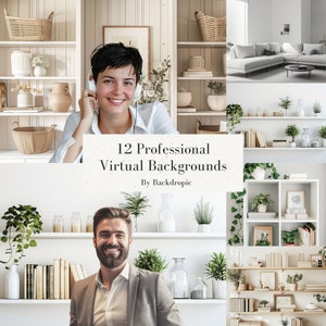 Office Background Virtual Office Zoom Background Office backdrop Business Backdrop Home Office Background for Zoom Teams Skype Google Meet