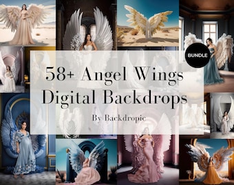 58+ Digital Backdrops Digital Angel Wings Background Maternity Digital Backdrop Photoshop Overlays Fine Art Textures Backdrop Angel Wings