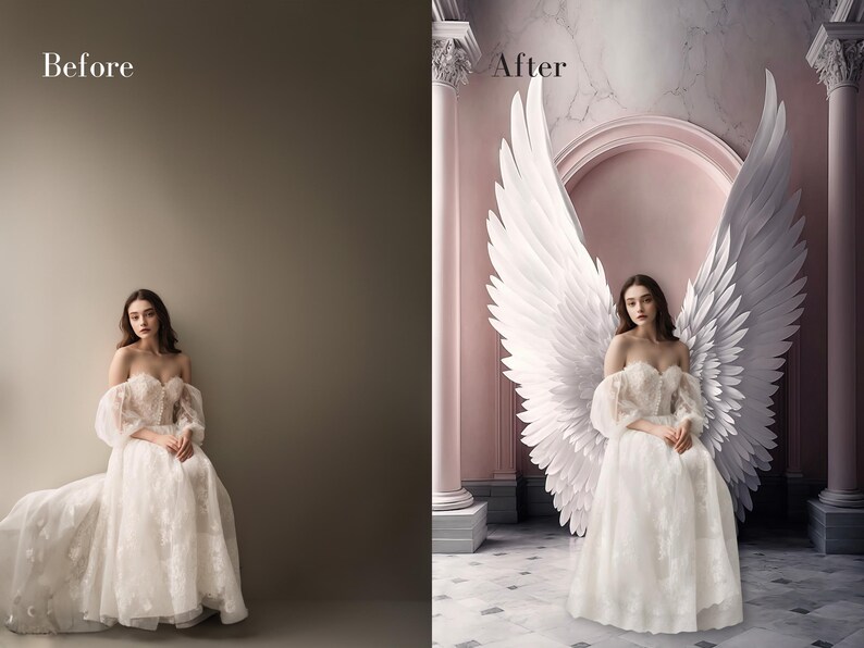 Digital Backdrops Angel Wings Digital Overlays Maternity Digital ...