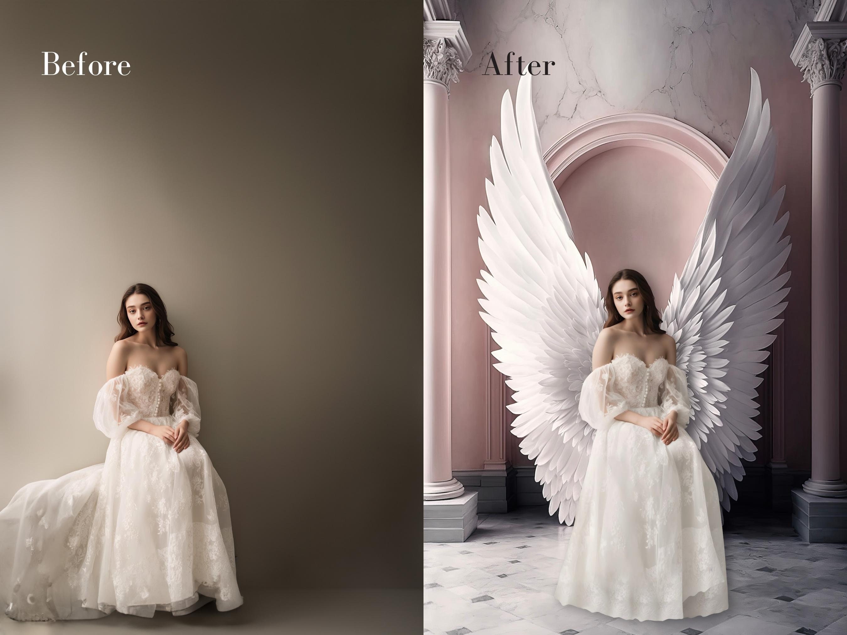 Digital Backdrops Angel Wings Digital Overlays Maternity Digital ...
