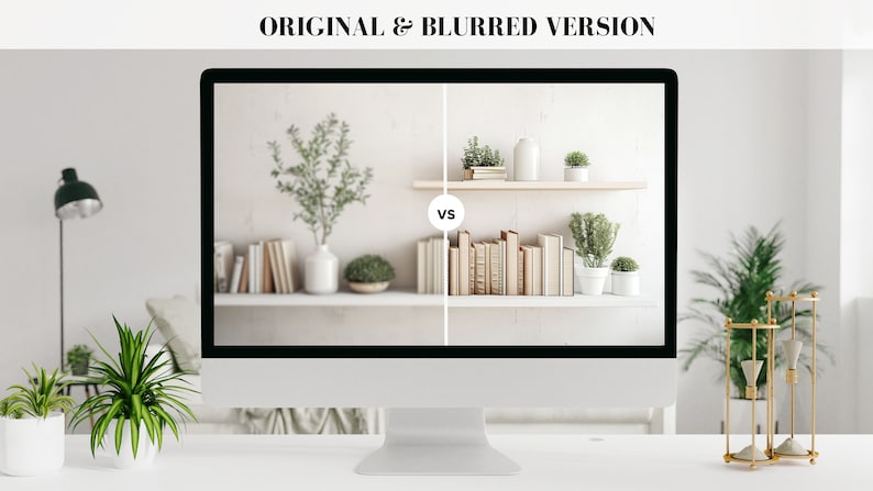 Minimalist White Shelving Zoom Background: Home Office Backdrop (Digital Download) image 3