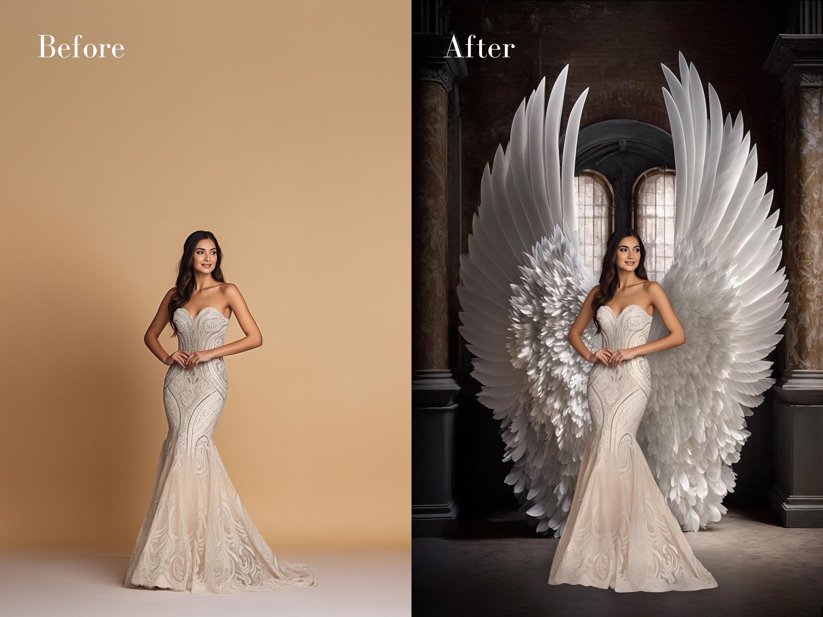 Digital Backdrops Angel Wings Digital Overlays Maternity - Etsy