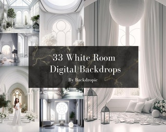33 digitala vita rumsbakgrunder, bröllopsbakgrund, digital nedladdning, Photoshop-överlägg, konsttexturer, digitala vita rumsbakgrunder