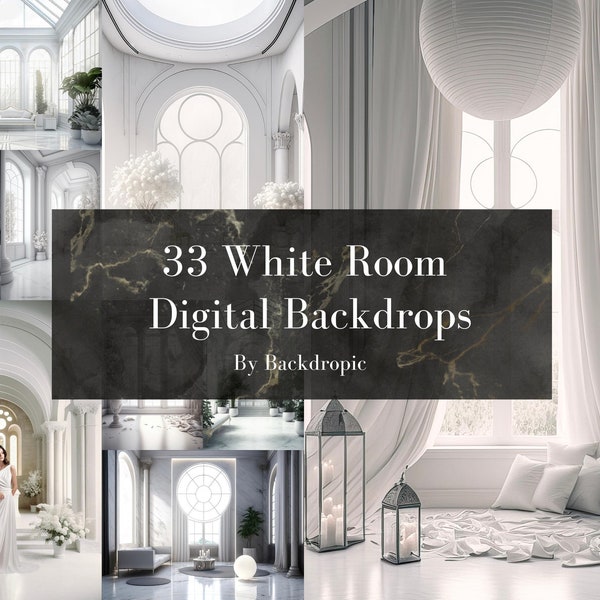 33 Digital White Room Backdrop Wedding Backdrop Digital Download Photoshop Overlays Fine Art Textures White Room Digital Backdrop