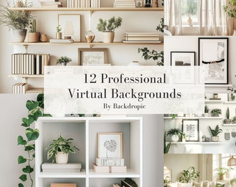 Virtual Office Zoom Background Office Backdrop Home Office Background Virtual Background Business Backdrop Home Office Backdrop Bookshelf