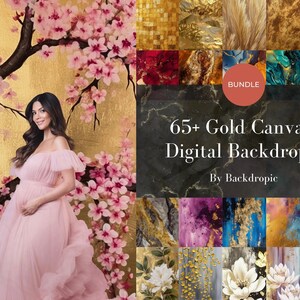 65 Gold Skinny Canvas Digital Backdrop Overlays Maternity Digital Backdrop Maternity Digital Background Fine Art Textures Photoshop Overlays