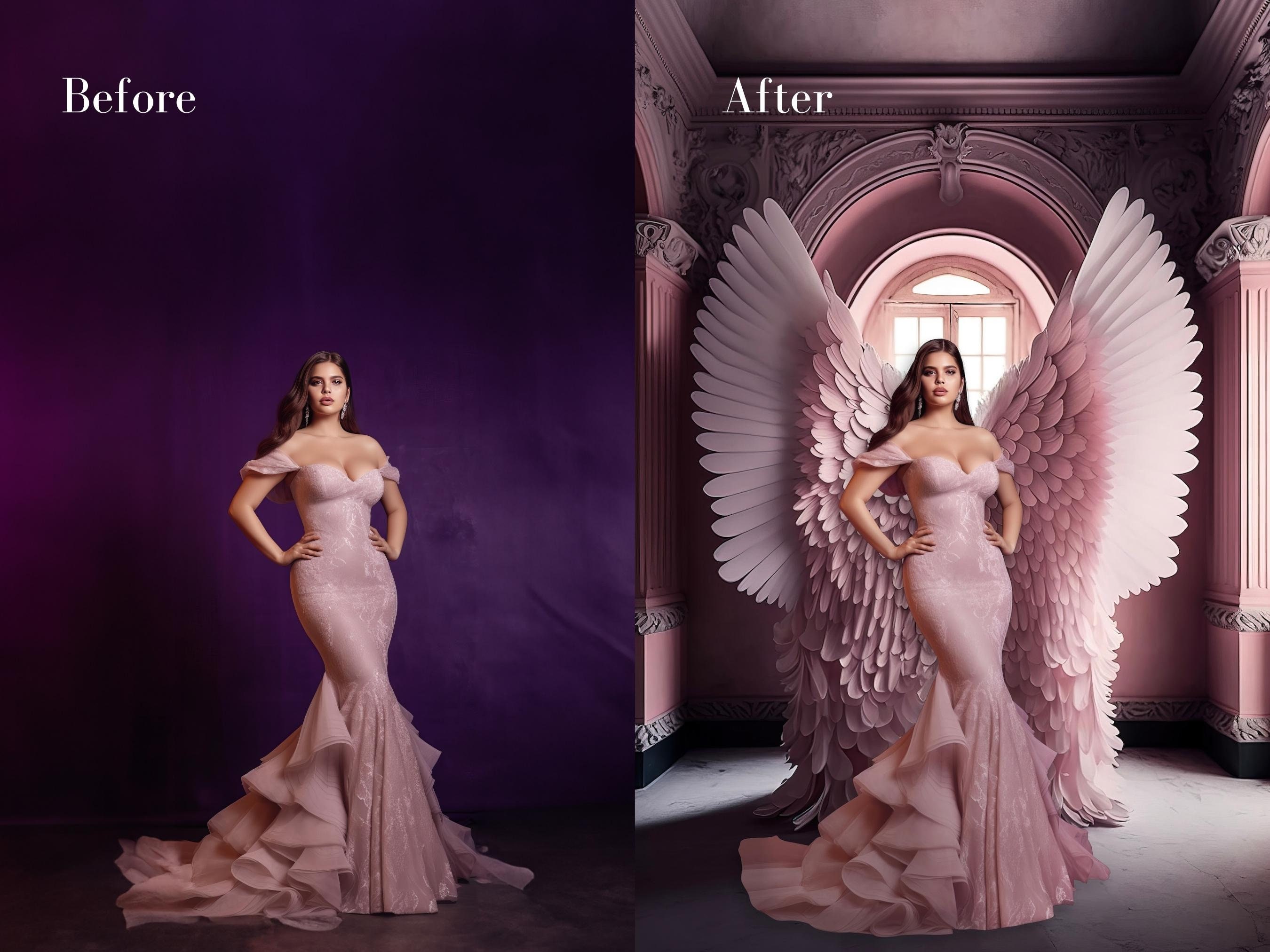 Digital Backdrops Angel Wings Digital Overlays Maternity - Etsy