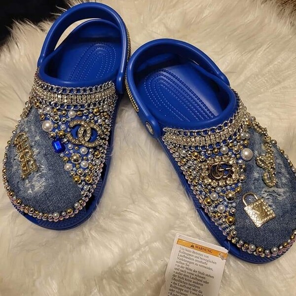 Denim Crocs Women - Etsy