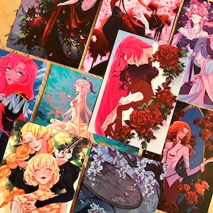 Impresión de postales artísticas A6 - Genshin, Utena y otros