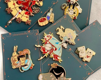 Alice in Wonderland - original enamel pin collection!