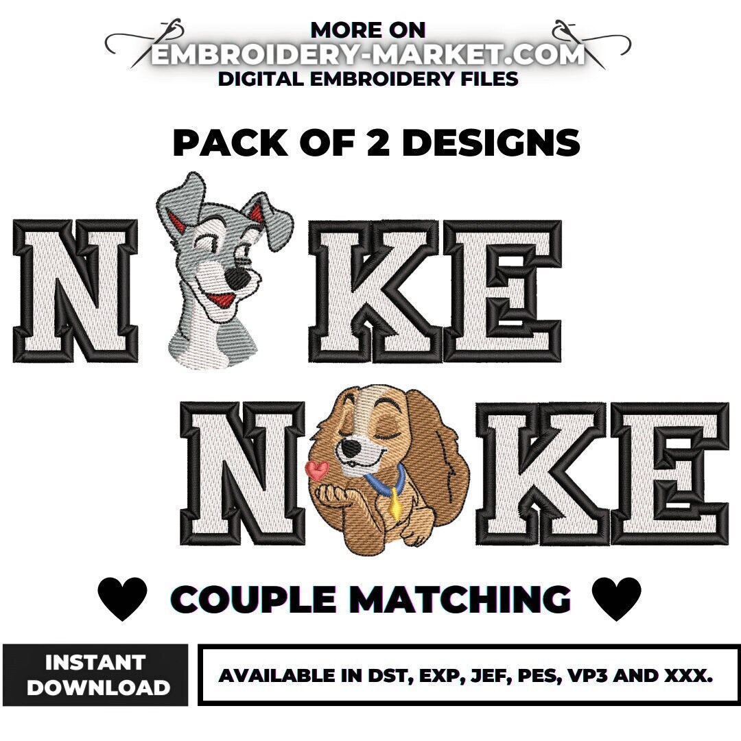 Pack Couple Embroidery File Anime Design Brother Dst Exp - Etsy