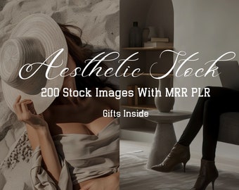 Ponad 200 bezosobowych zdjęć stockowych, luksusowa estetyka, prawa MRR PLR
