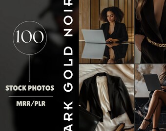 Mörka estetiska stockbilder, Instagram Canva-mallar (MRR/PLR)