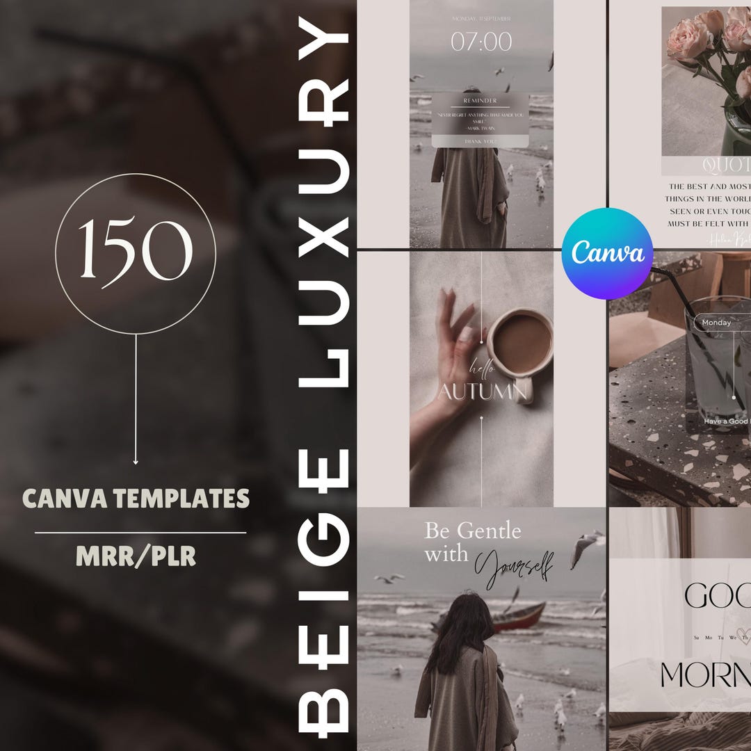 150 Dark Luxury Canva Templates: Social Media Posts (MRR PLR) - Etsy
