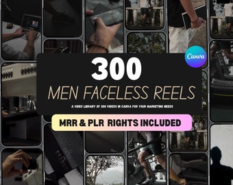 300 Dark Faceless Men Reels for Social Media, Faceless Digital Marketing, Luxury Lifestyle, Dark Aesthetic, PLR & MRR Master Resell Rights