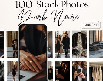 Dark Gold Noir Aesthetic | Luxury Boss Babe | Aesthetic Faceless Images | Master Resell Rights | PLR | Digital Marketing | Instagram Reels