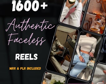 1600+ Faceless Aesthetic Video Reels, Faceless Videos, MRR, PLR, DFY Instagram Templates, Instagram Hooks, Digital Marketing Guides, Canva