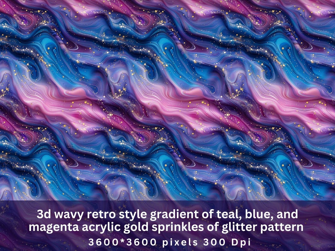 3d Watercolor Galaxy Wavy Seamless Digital Paper, Stardust Pattern ...