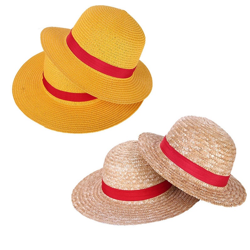 Luffy Straw Hat, One Piece Monkey D. Luffy Cosplay Cap, Bucket Hat for Men, Sun Hat for Women