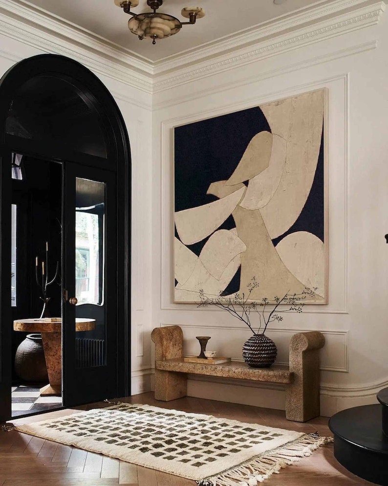 Abstract Minimalist Art, Living Room Decor, Original Abstract Painting