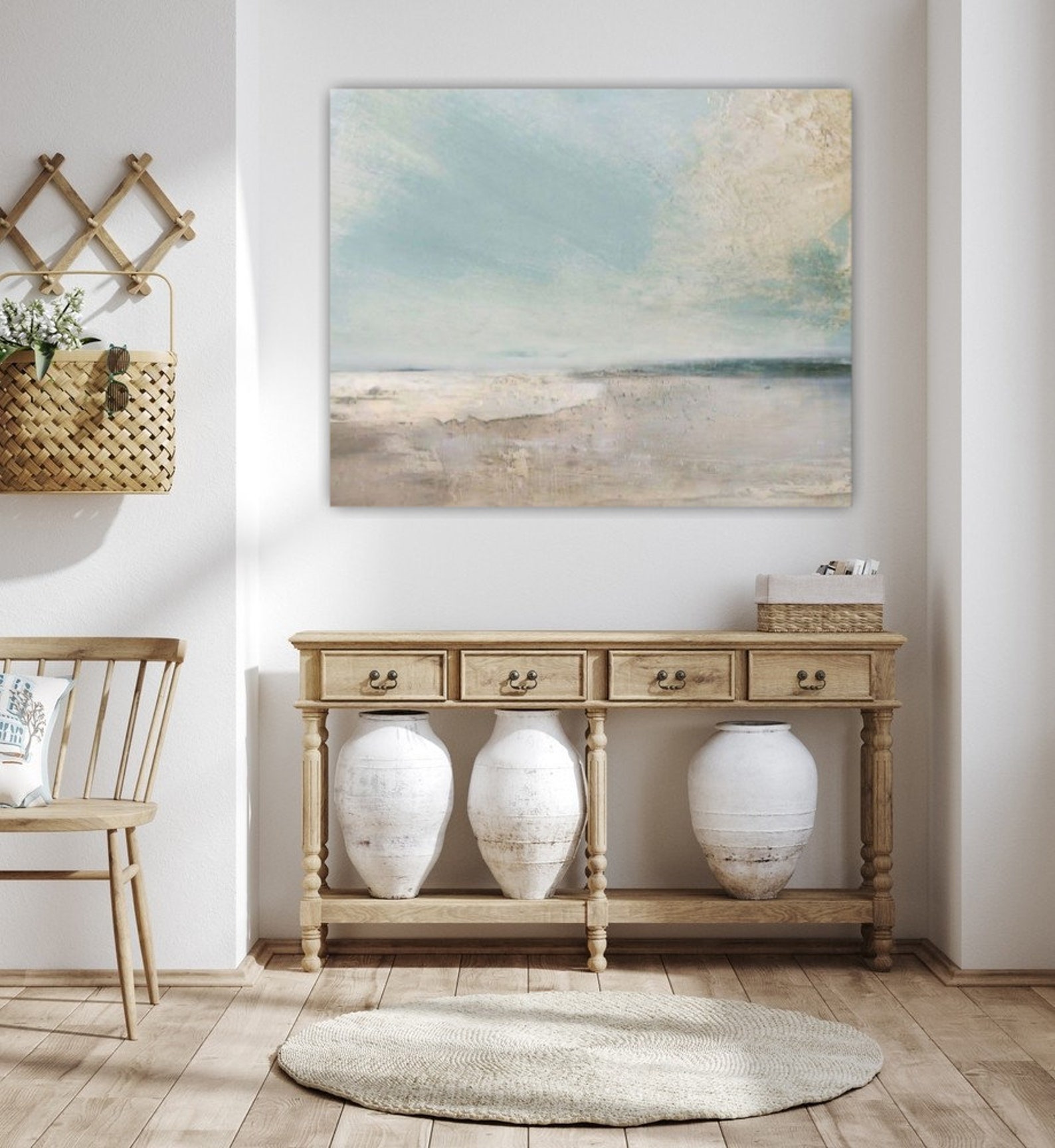 Beach House Textured Painting Ideas Reference: Beach House Wall Art Minimalist Texture Painting Seaside Landscape