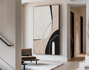 Minimalistische Kunst, Beige abstrakte Malerei, Skandinavische Kunst, minimalistische Wanddekoration, Wabi Sabi Art, Beige Wandkunst, Neutrales Farbdesign