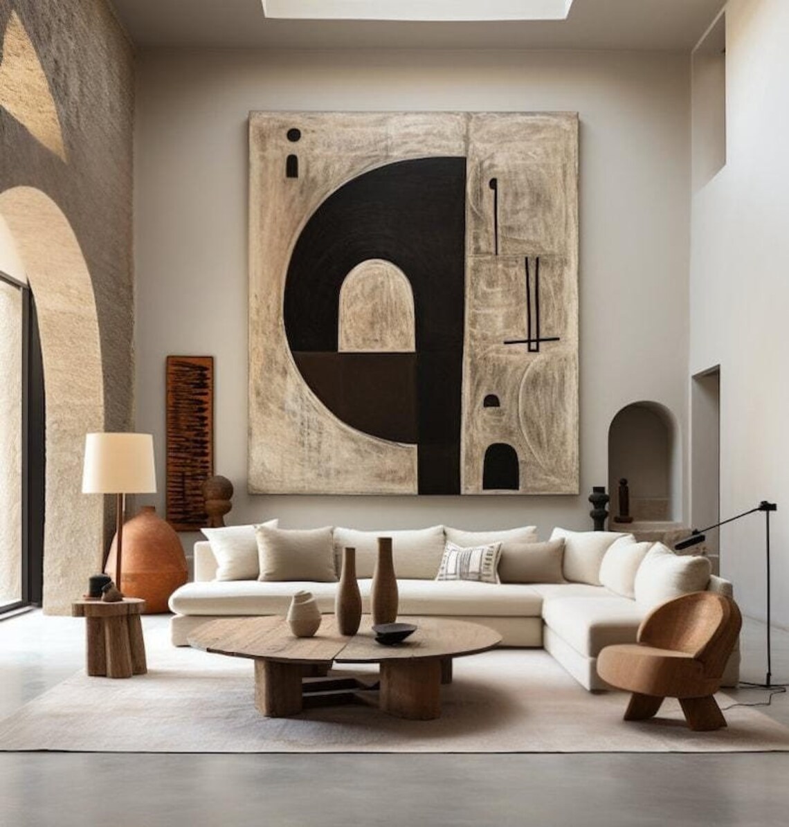 Photo inspiration: Fresh Look at Minimalist Art Scandinavian Artwork Living Room Decor Original