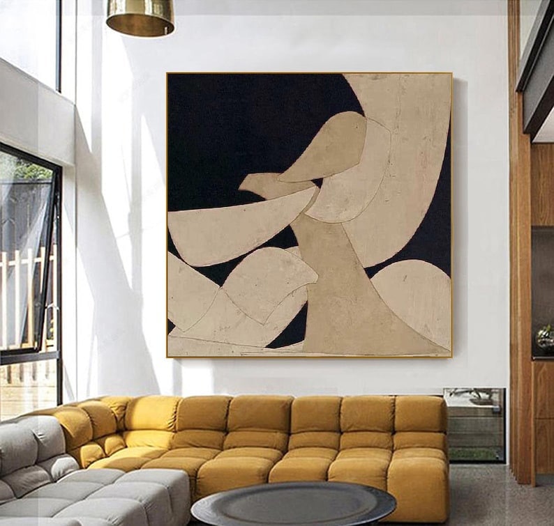 Abstract Minimalist Art, Living Room Decor, Original Abstract Painting