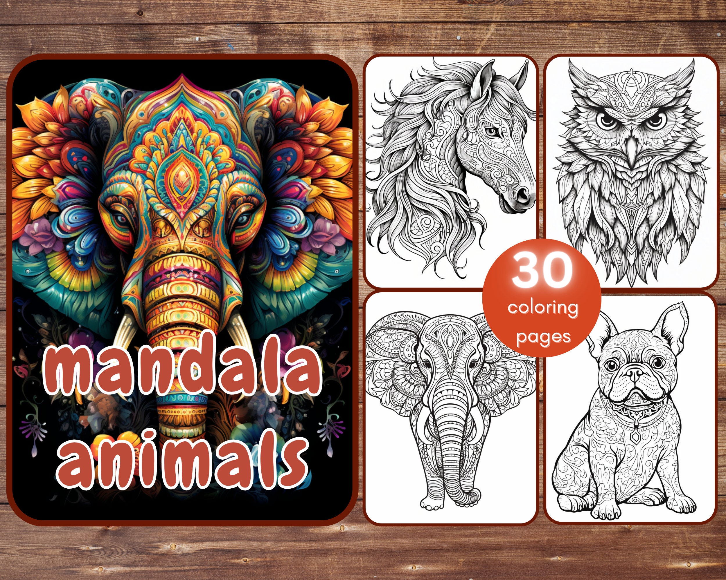 Mesmerizing Mandalas Adult Animal Coloring Book - 1 per pack