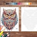 Color by Number for Adult, Owl Mandala Paint by Number, Printable ...