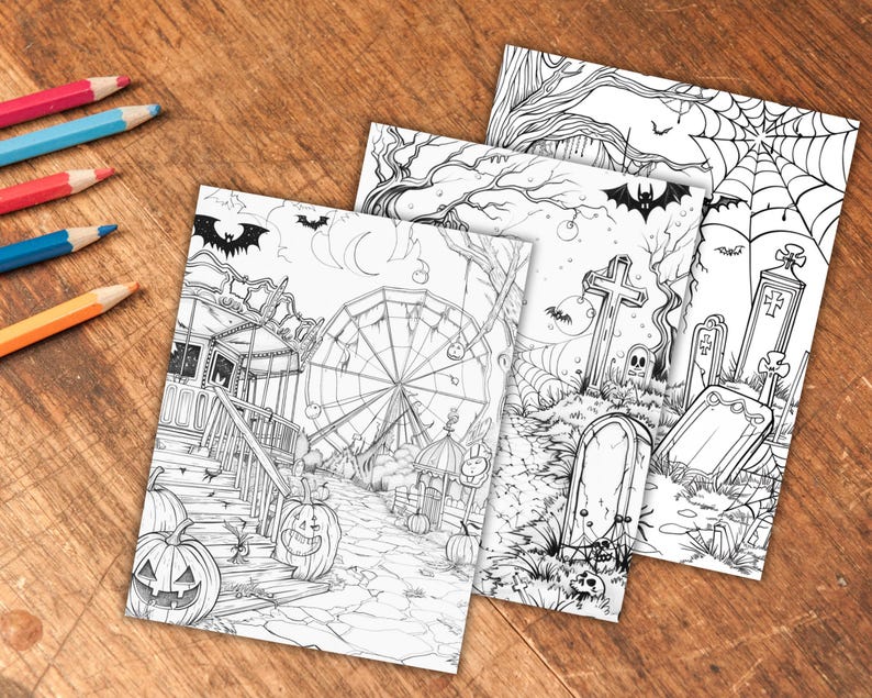 Colorable Halloween Hidden Objects Puzzle, Printable Seek and Find Game ...