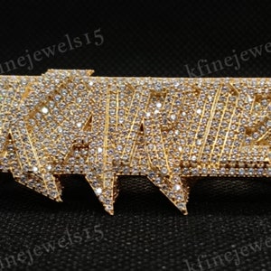 Anello con triplo dito con nome personalizzato, Anello personalizzato, Anello con nome a tre dita, Anello con il tuo nome, Anello hip hop, Anello rapper, Anello con lettera KARIE, per uomo