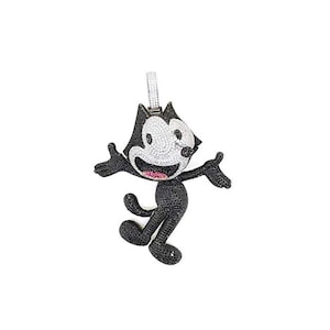 Colgante con dije de dibujos animados, colgantes de hip hop hechos a medida, joyería personalizada para hombres, regalos para él, plata de ley 925, diamante de circonio cúbico redondo