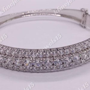 Round Cut Diamond Tennis Bracelet for Women's 925 Sterling Silver Bracelet, Special Occasion Bracelet, Women Diamond Wedding Gift Bracelet