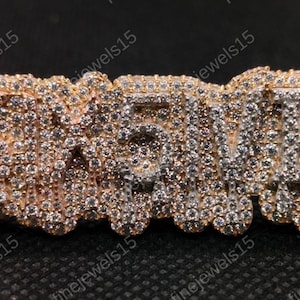 Custom Name Two Finger Ring, Personalized Ring,Three-Finger Name Ring,Your Name Ring,Hip Hop Ring,Rapper Ring, SIX5IVE Letter Ring, for Men