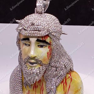Customize Hip Hop Jesus Face Pendant For Men, Jesus Faced Pendant, Iced Out Jesus Pendant, Jesus Head Pendant Custom Pendant Gift for Him