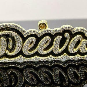 Colgante con nombre personalizable para hombre, colgante con letra de diamante de talla redonda de 2 quilates, plata de ley 925, regalo para él, colgante con dije de hip hop para hombre